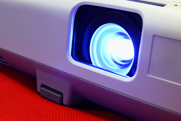 istock Close- Up lens and a blue beam projectors 503209183