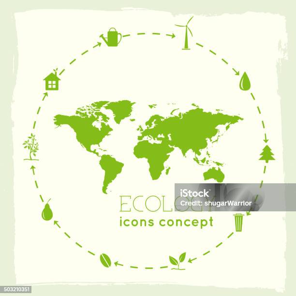 Cycle Eco Infographic Background Concept Stock Illustration - Download Image Now - Arrow Symbol, Bicycle, Biology