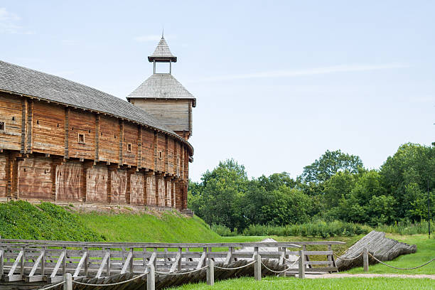 istock Cossack fortress from logs. 503215186