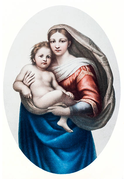 Sistine Madonna Sistine Madonna painted image sistine madonna stock illustrations