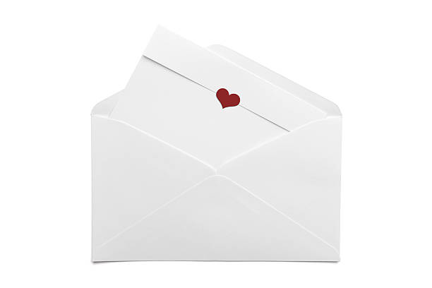 istock Valentine letter in envelope with a heart shape seal. 503218868