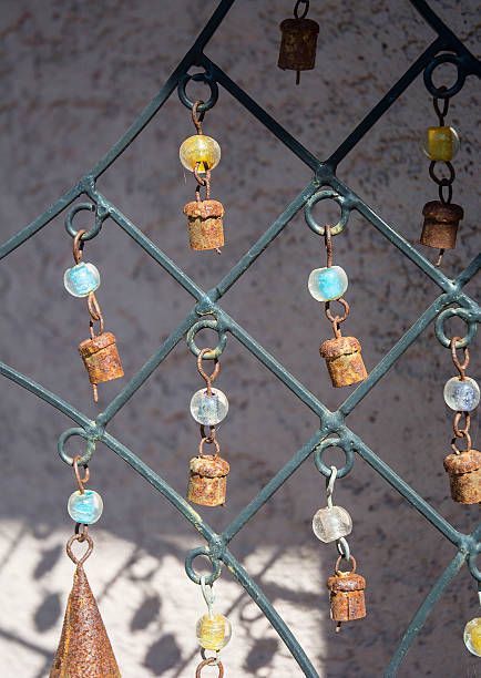 istock Garden Chime With Rusty Bells And Glass Beads 503219046