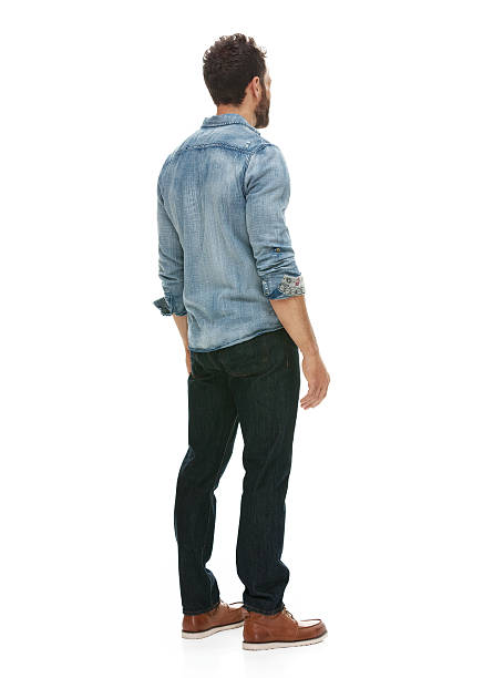 istock Rear view of casual man standing 503220040