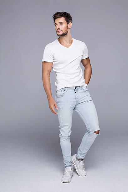 istock Sexy handsome man in white t-shirt 503220954