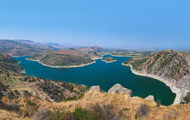 istock Panoramic view from ancient city of Pergamon to the lake 503221464