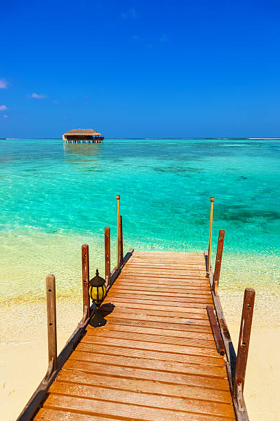 istock Water bungalow on Maldives island 503222174
