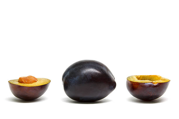 istock Plum Damson cut isolated on white background 503222600