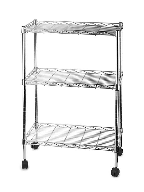 istock Metal shelves rack 503222652
