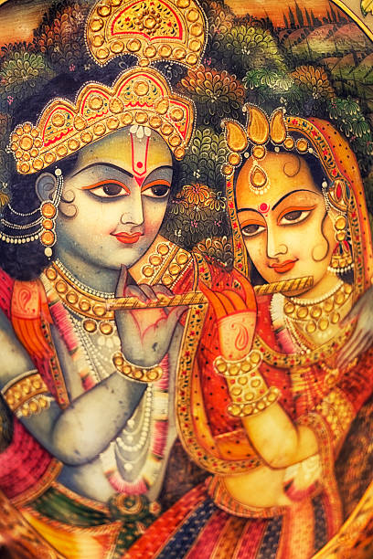 radha-krishna und - indische gottheit stock-fotos und bilder