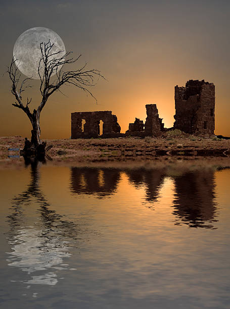 istock Serene yet spooky landscape amd ruins 503223024
