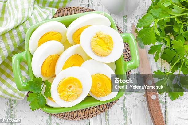 Eggs Stock Photo - Download Image Now - Boiled Egg, Eating, Slice of Food