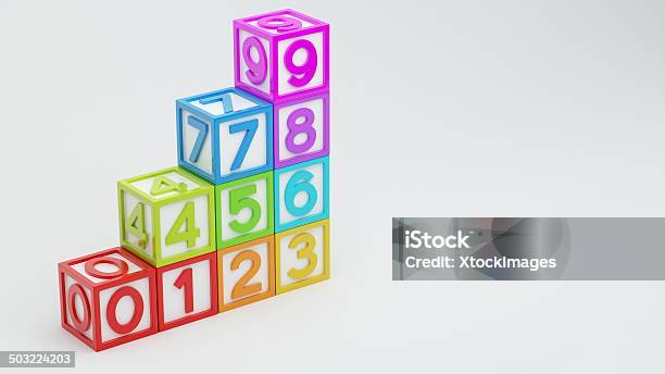 Box Number Toy Stock Photo - Download Image Now - Alphabet, Blue, Box - Container