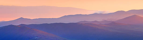 istock Mystical mountain landscape in soft purple and blue tones. 503226268