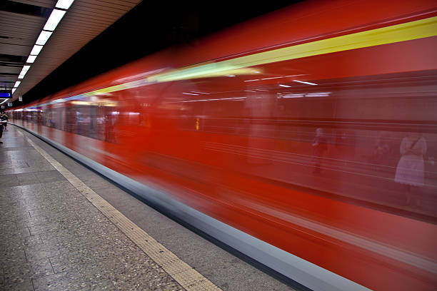 istock Train arriving in the station 503228170