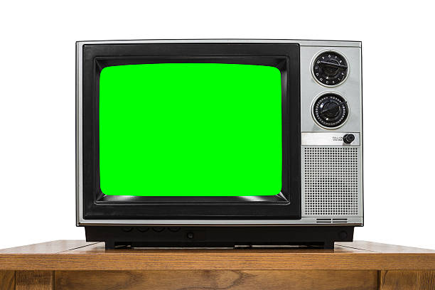 istock Analog Television on White with Chroma Key Green Screen 503228292