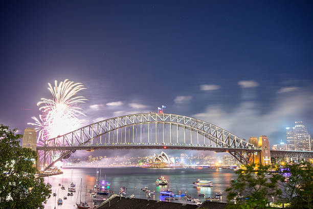istock Sydney New Year Eve Fireworks Show 503230274
