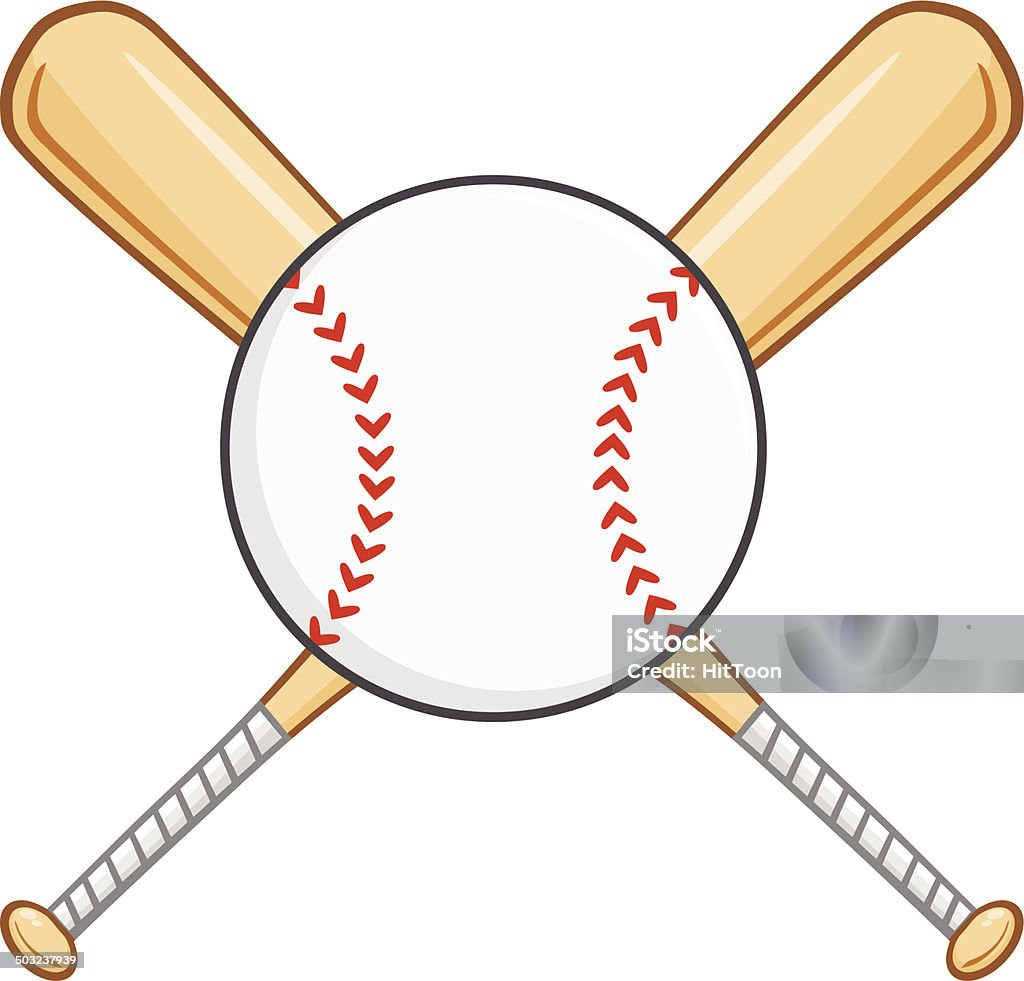 Crossed Baseball Bats With Ball Similar Illustrations: Baseball - Ball stock vector