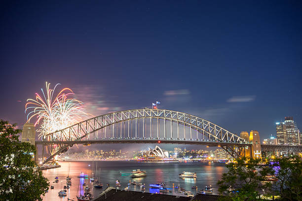 istock Sydney New Year Eve Fireworks Show 503239032