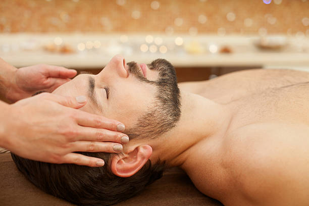 istock Skillful female beautician is making massage for customer 503240204