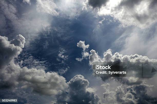 Overcast Cloudy Skies Background Gloomy Sky With Clouds Stock Photo - Download Image Now