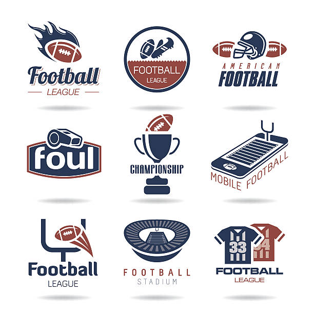 Conjunto de ícones de futebol - ilustração de arte vetorial