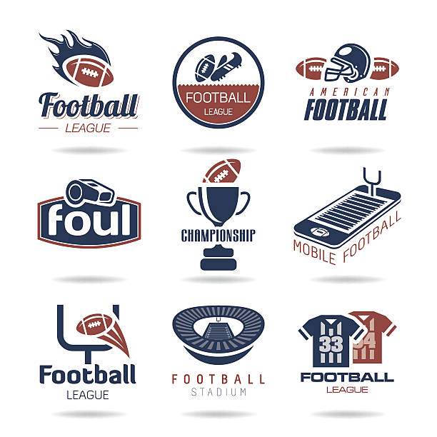 Football Icon Set vector art illustration