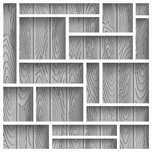 drewniane półki - inside of three dimensional backgrounds crate stock illustrations