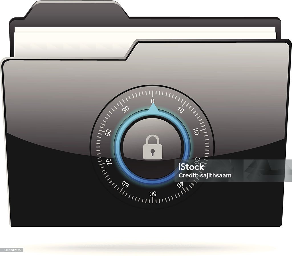 機密のフォルダー - アイコンのロイヤリティフリーベクトルアート