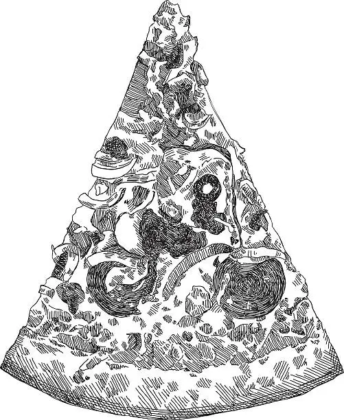 Vector illustration of Sketch Pizza