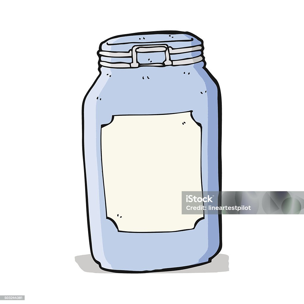 Rectangular Jar Cartoon Cartoon Jar Stock Illustration - Download Image Now - Bizarre, Cheerful ...