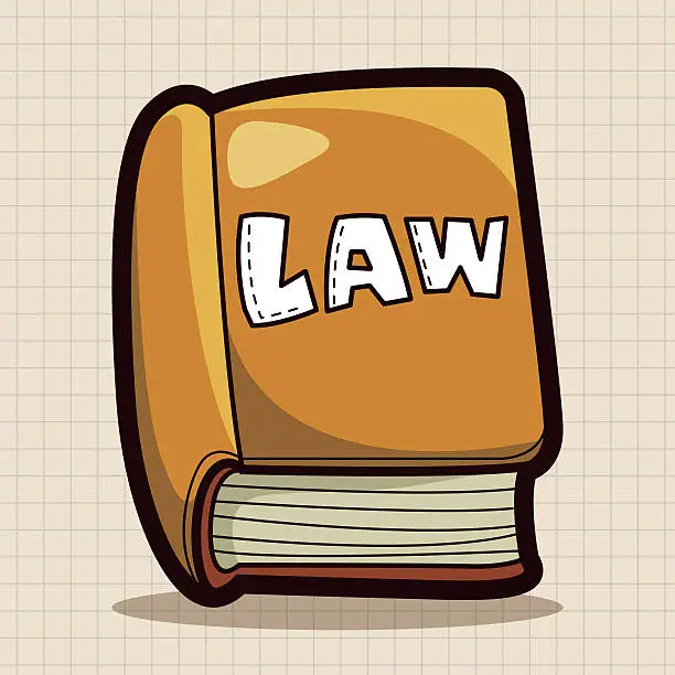 Vector illustration of law book theme elements