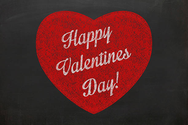 istock Valentines day red heart on blackboard 503248192