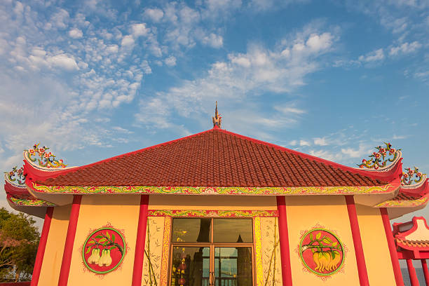 istock Temple chinese under the blue sky. 503250666