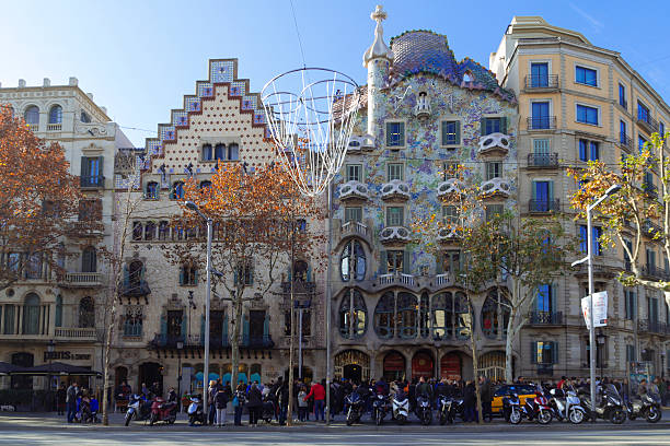 дом бальо я casa ametller - barcelona antonio gaudi casa battlo spain стоковые фото и изображения