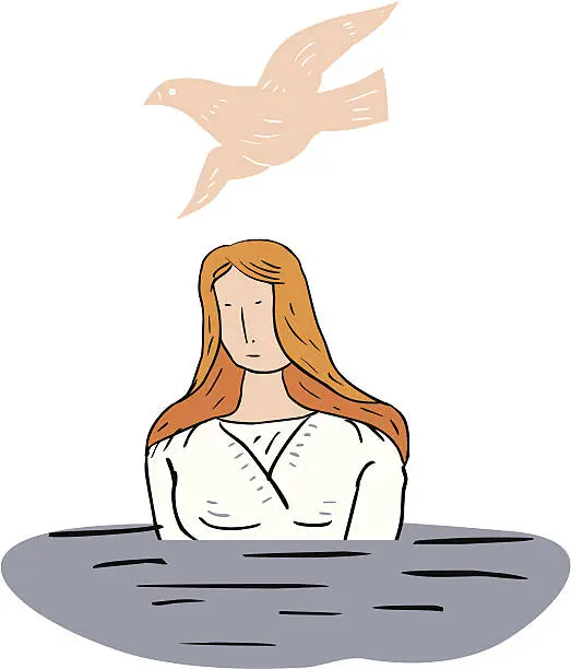 Vector illustration of Baptism