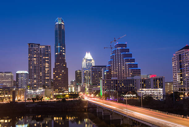 istock Skyline of downtown Austin, Texas at night 503257515
