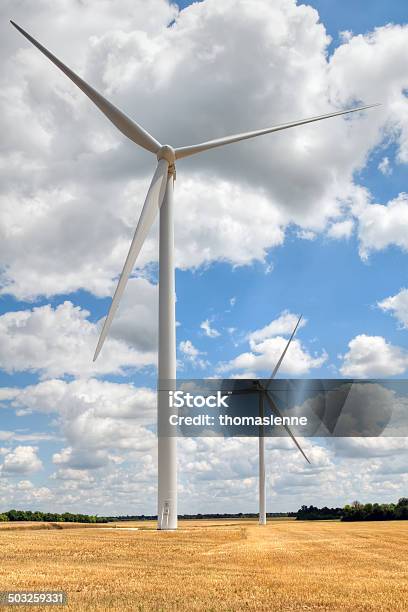 Wind Turbines Stock Photo - Download Image Now - Backgrounds, Blade, Blue