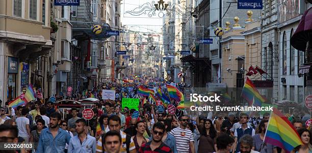 22 Lgbt Pride March Stock Photo - Download Image Now - Beyoglu, Crowd of People, Europe