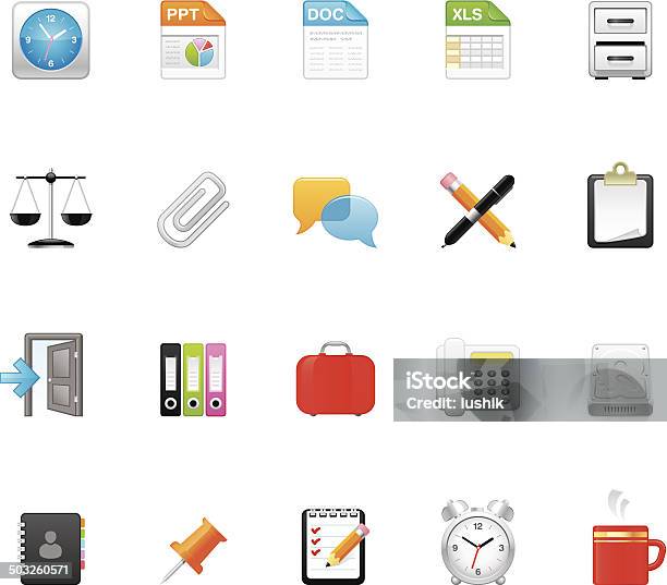 Hico Icons Paperwork Stock Illustration - Download Image Now - File Folder, Leaving, Note Pad