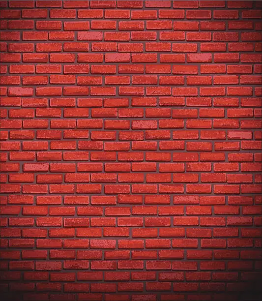 Vector illustration of brick wall