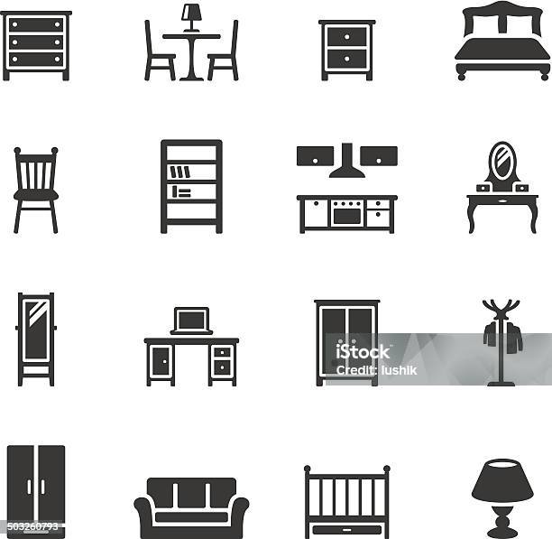 Soulico Icons Furniture Stock Illustration - Download Image Now - Icon Symbol, Kitchen, Furniture