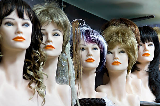 istock Several female mannequins with wigs 503263121