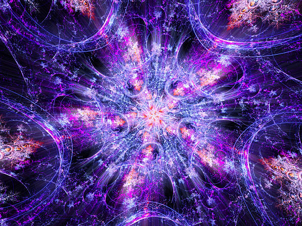 istock Glowing magical fractal shape in space 503269014