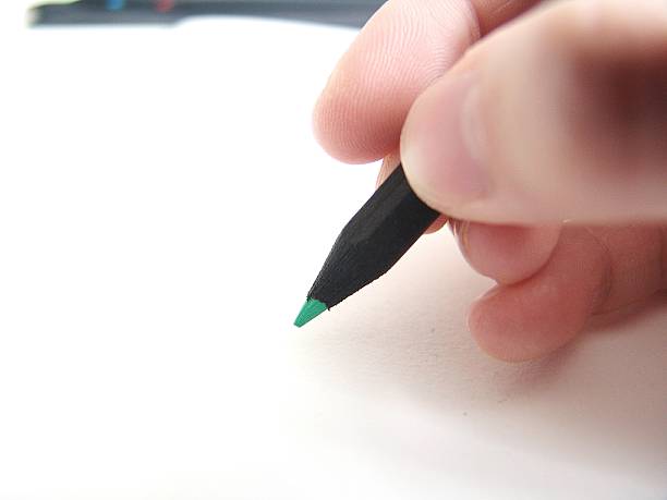 istock Green Black Wood Colored Pencil 503269126