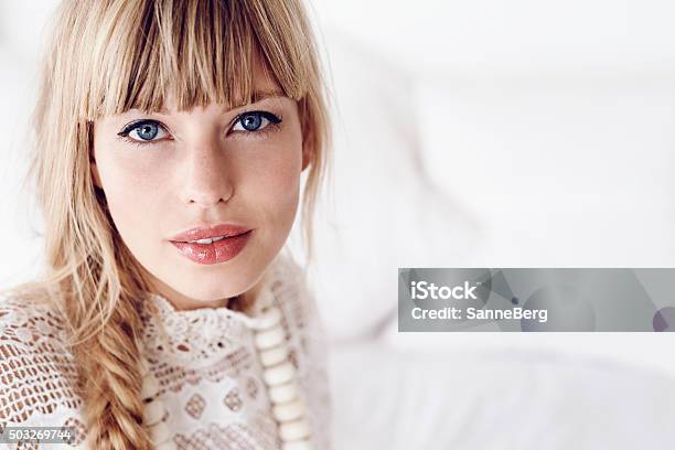 Blue Eyed And Bohemian Style Stock Photo - Download Image Now - 25-29 Years, Adult, Adults Only