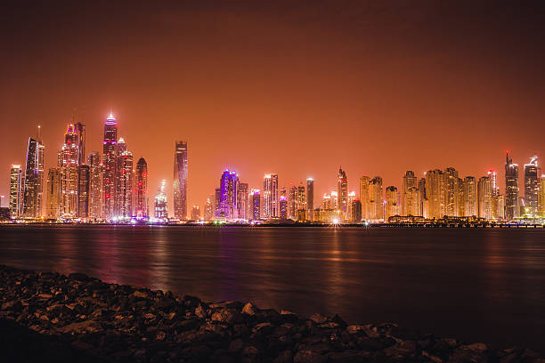 istock Majestic Dubai Skyline in Night 503271996