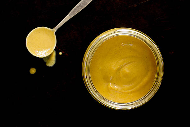 istock Mustard Russian island on a dark background. Selective focus 503275802