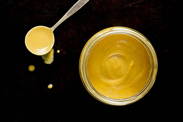 istock Mustard Russian island on a dark background. Selective focus 503275860