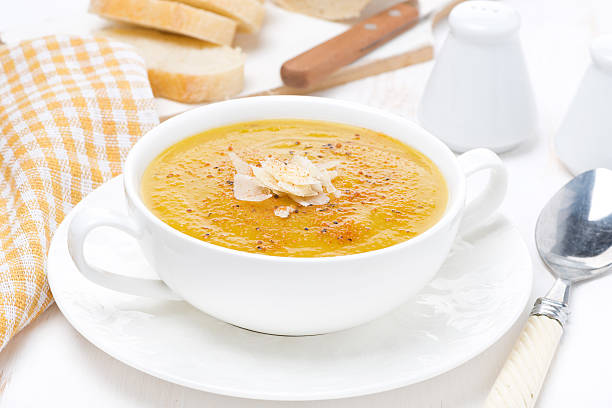 istock Cream soup of yellow lentils 503279464