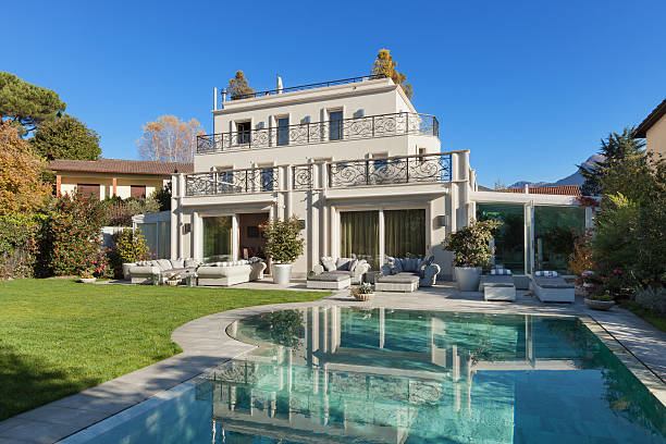 istock beautiful house with pool 503279538